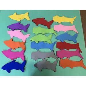 18 Piece Multicolor Shark Pop cycle‎ Holders Freezie Pop